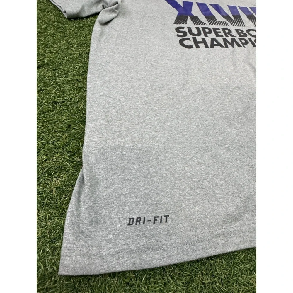 Baltimore Ravens Nike Dri-Fit Men's Shirt XL Gray Super Bowl XLVII‎ Champions